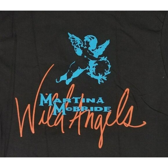 Vintage MARTINA MCBRIDE "Wild Angels" Concert Tour 1996 Double Sided T-Shirt L - Picture 8 of 8
